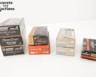 Make: Misc. 9mm Ammo
Model: 400 Rounds
Caliber: 9mm
3 Boxes of Blazer 115 GR FMJ, 2 Boxes of PPU 158GR FMJ, 1 box of Federal 147GR FMJ FP, 1 box of PMC Bronze 115 GR FMJ and 1 Box of Herters Brass Case 115 GR FMJ