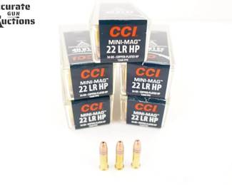 Make: CCI Mini Mag
Model: 450 Rounds
Caliber: .22 LR HP
5 Boxes of 100 CCI Mini Mag 22 LR HP Copper Plated Hollow Point 36 GR.