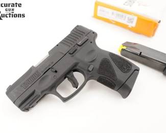 Make: Taurus
Model: PT111 G2 A
Caliber: 9mm
Action: Semi
Barrel: 3
Bore: Shiny
Serial # AEC20949
Condition: Very Good
Importer: Taurus
Designed as a budget-friendly personal-defense firearm, the Taurus PT-111 Millennium G2 is a fine concealed-carry pistol at any price. Chambered in 9mm and sold with the factory box and to magazines, this pistol is in very good condition, showing normal signs of use and wear.