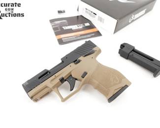Make: Taurus
Model: TX22C
Caliber: .22 LR
Action: Semi
Barrel: 3.5
Bore: Shiny
Serial # 1TJ063507
Condition: Excellent
Sometimes the sequel is as good as the original, and that’s the case with the TaurusTX 22 Compact. Following on the heels of the reliable, affordable, and wildly successful TaurusTX 22, the TaurusTX 22 Compact delivers class leading reliability, capacity, and shootability in a 22 LR platform. Sold with the factory box and two magazines, this pistol appears in unfired condition.