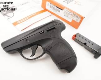 Make: Taurus
Model: Spectrum
Caliber: .380 Auto
Action: Semi
Barrel: 2.75
Bore: Frosty
Serial # 1F061904
Condition: Very Good
The Taurus Spectrum is a subcompact pistol designed for self-defense and concealed carry. It is chambered in .380 ACP and sold with the factory box and two magazines. The pistol is in very good condition, showing normal signs of use and wear. 