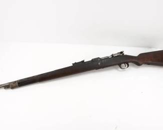 Make: Styer
Model: 1912
Caliber: 7mm
Action: Bolt
Barrel: 26
Bore: Dark
Serial # 21815
Condition: Broken
Importer: NVI
missing screws through out, rusted 