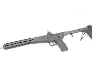 Make: Kel-Tec
Model: Sub-2000
Caliber: 9mm
Action: Semi
Barrel: 16.5
Bore: Shiny
Serial # FFL403
Condition: Very Good
Country: Rifle
The SUB-2000 is a pistol-caliber carbine manufactured by Kel-Tec CNC Industries of Cocoa, Florida, United States. The rifle is a blowback operated, semi-automatic firearm with its operating spring located in the tubular stock. Sold with 2 magazines and chambered in 9mm, this Sub-2000 is in very good condition, showing normal signs of use and wear. 