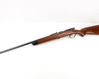 Make: J. Stevens
Model: 53B
Caliber: .22 S/L/LR
Action: Bolt
Barrel: 24
Bore: Shiny
Serial # NSN
Condition: Good
J. Stevens Arms Co. model 53-B bolt action single shot .22 caliber rifle. Barrel stamped "J. Stevens Arms Co. Chicopee Falls, Mass, U.S.A, CAL .22 S.L. or LR". Wooden stock and forend. Iron sights. This Rifle remains in good condition showing signs of use and wear.