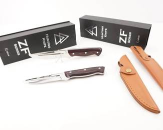 Make: Kratos Company
Model: ZFS1
Caliber: 2 Knife Bundle
Barrel: 7
Condition: New
Bushcraft Knife with Sheath, 9.4" Fixed Blade Knife with 440C Hardened Stainless Steel Full Tang Survival Knife. 