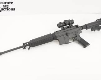 Make: Bushmaster
Model: Carbon-15
Caliber: .223-5.56MM
Action: Semi
Barrel: 17.5
Bore: Shiny
Serial # CBC015505
Condition: Very Good
The Carbon 15 is a family of lightweight, magazine-fed pistols, carbines, and rifles developed by defunct United States weapons manufacturer Professional Ordnance, with the design later picked up by Bushmaster Firearms. This rifle chambered in .223/5.56 is fitted with a 17.5” barrel and sold without a magazine. The rifle is in very good condition, showing minimal signs of use and wear.