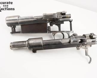Make: CZ
Model: VZ 24 Receivers
Caliber: 8mm Mauser
Action: Bolt
Barrel: none
Serial # F52861, CR16408
Condition: Very Good
Set of 2, both have bolt and triggers, one with guard and internal mag. 