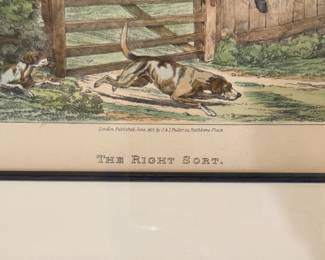 Antique English Equestrian Lithographs - 2 Available. Photo 4 of 4.