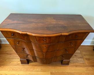 Art Deco / Biedermeier Style 4-Drawer Chest of Drawers. Measures 54" W x 24" D x 38" H. Photo 2 of 6.