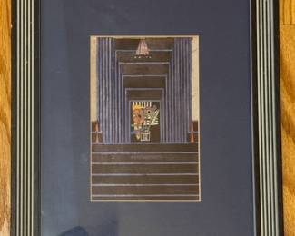 Design for "The Dug Out: Vase of Flowers, 1917" Charles Rennie Mackintosh (1868-1926).