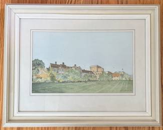 Glyndebourne (Opera Festival). Watercolor. Signed by Artist John Moss. Photo 1 of 3.