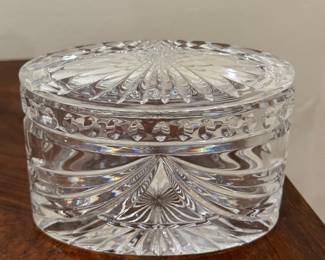 Cut Crystal Lidded Jar.