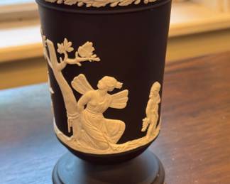 Wedgwood Black Jasperware Small Vase.