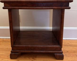 Antique Burled Walnut Side Table. Measures 15" W x 30" D. Photo 1 of 3.