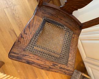 Pair of Cane Seat Dining Chairs. Photo 3 of 3.