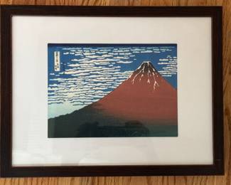 "Red Fuji," Woodblock Print, Katsushika Hokusai. Photo 1 of 2.