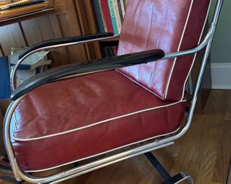Vintage Art Deco KEM Weber Chrome Chair. Photo 2 of 2.