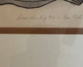 "Snow Bunting," Signed & Numbered Lithograph #16/43. Photo 2 of 4.