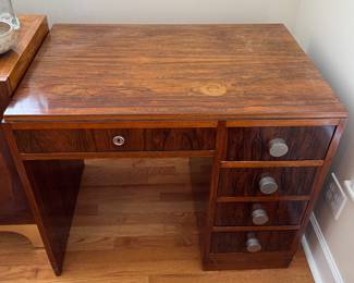 MCM Desk with Chrome Drawer Pulls. Photo 2 of 2.