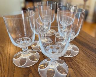 Lalique Valencay Water Goblets - Set of 10. Photo 1 of 2.