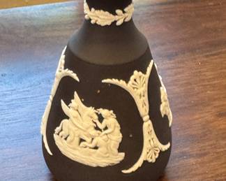 Wedgwood Black Jasperware Bud Vase. Photo 1 of 2.