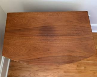 Pair of Vintage MCM Thomasville Walnut Side Table / Bedside Tables. Each Measures 26" W x 17" D x 23" H. Photo 2 of 3.