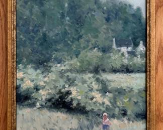 "Summer Field," Oil on Canvas, Signed by Artist Andre Gisson (American 1921- 2003). Photo 1 of 2.