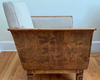 Pair of Art Deco Scandinavian Birch Chairs by Carl Malmsten for David Blomberg. Each Measures 32" W x 29" D x 33" H. Photo 2 of 6.