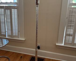 Etched Glass Touchier Floor Lamp with Glass Shade. Photo 1 of 4.