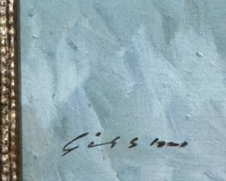 "Summer Field," Oil on Canvas, Signed by Artist Andre Gisson (American 1921- 2003). Photo 2 of 2.