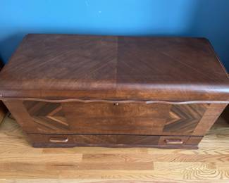 Lane Art Deco Style Cedar Chest. Measures 47" W x 19" D. Photo 2 of 4.