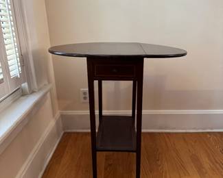 Vintage Drop-Leaf Pembroke Table. Measures 29" W x 21.5" x 29.5" H With Both Sides Up; 12" W with Both Sides Down. Photo 2 of 3.