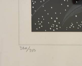 "Montecarlo," Erte, Signed & Numbered Serigraph #324/350 on Paper. Photo 2 of 3.