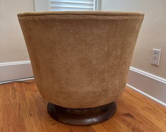 Pair of Art Deco Tulip Chairs Upholstered in Suede. Each Measures 28" W x 28" D x 25" H. Photo 3 of 3.