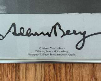 Alban Berg Poster of Alban Berg Posing with Oil Painting By Arnold Schoenberg. Photo 2 of 2.