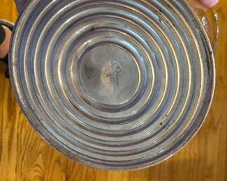 Sterling Silver Candleholders with Etch Glass Hurricane Lamp Inserts. Photo 2 of 2.