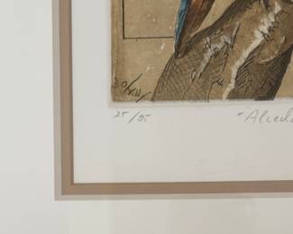 "Aliedo Atthis" Signed & Numbered Lithograph. Photo 2 of 3.