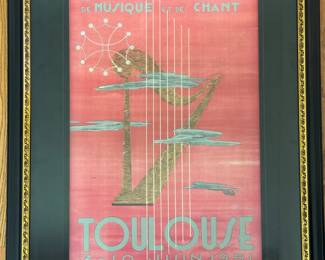 II Festival International de Musique et de Chant, Toulouse Framed Poster.
