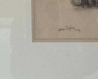 Self Portrait, Charcoal on Paper. Singed in Pencil by Artist, John Copley (1875 - 1950). Photo 2 of 2.