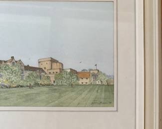 Glyndebourne (Opera Festival). Watercolor. Signed by Artist John Moss. Photo 3 of 3.