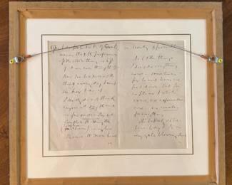 Double-Sided Framed Letter from Worcestershire Philharmonic Society. Photo 2 of 2.