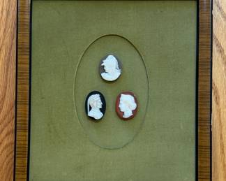 Framed Cameo Pins.