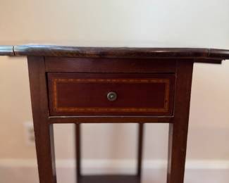 Antique Drop-Leaf Pembroke Table. Measures 29" W x 21.5" x 29.5" H With Both Sides Up; 12" W with Both Sides Down. Photo 1 of 3.