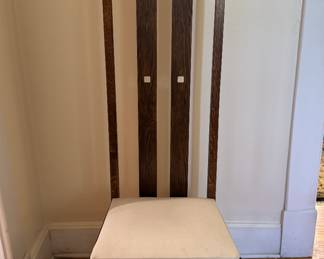 Pair of Arts & Crafts High Back Chairs In The Style of Charles Rennie Mackintosh. Each Measures 18" W x 15" D x 60". Photo 2 of 4.