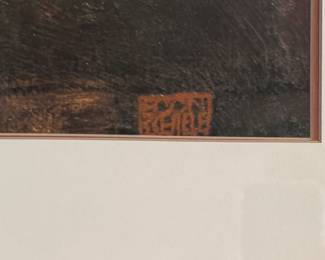 "Four Trees," Lithograph. Egon Shiele. Photo 2 of 2.