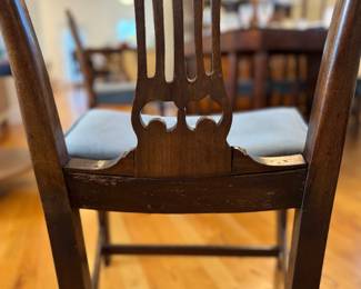 Set of 8 Hepplewhite Dining Chairs Circa 1775. Restored with Original Products Sourced From Harrods. Sourced From Betty Mason Classic Country Antiques. Set Includes 2 Arm & 6 Side Chairs. Photo 8 of 9.