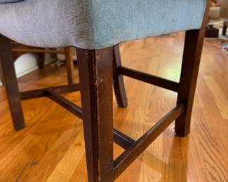 Set of 8 Hepplewhite Dining Chairs Circa 1775. Restored with Original Products Sourced From Harrods. Sourced From Betty Mason Classic Country Antiques. Set Includes 2 Arm & 6 Side Chairs. Photo 9 of 9.