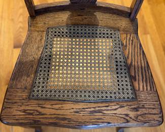 Pair of Cane Seat Dining Chairs. Photo 2 of 3.