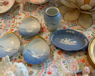 Vintage Porcelain Bing & Grondahl Denmark Seagull Dish / Trinket Dishes 