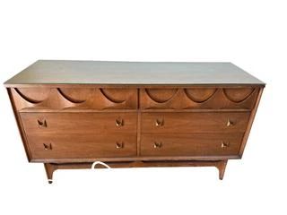  Mid Century Broyhill Brasilia Lowboy Six Drawer Dresser